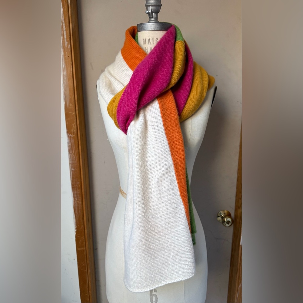 The Elder Statesman Patchwork Cashmere Shawl in P… - image 3